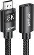 8K 10K 2.1 4K 2023/PS5/Xbox 1.5FT UGREEN HDMI Extender HDMI Extension Cable Ultra High Speed Cord Male to Female