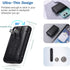 Ultra Slim Flat Portable USB Wall Charger Plug - 2 Pack Black
