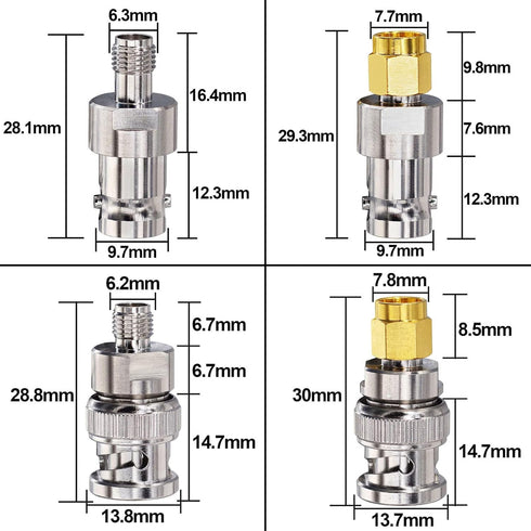 Onelinkmore BNC to SMA Coax Adapter for Baofeng UV-5R Ham Radio, Scanner, HT Antenna, SDR Dongle