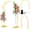 Arch Backdrop Stand,6.6FTx3.5FT Metal Pergola Arbors,Gold Garden Wide Arbors and Arches Trellis