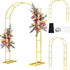 Arch Backdrop Stand,6.6FTx3.5FT Metal Pergola Arbors,Gold Garden Wide Arbors and Arches Trellis