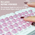 Zooplan 80 Pcs Self-Adhesive PC Keyboard Keys for Long Nails Typing and Gaming, Anti-Damage Symbolic and Alphanumeric