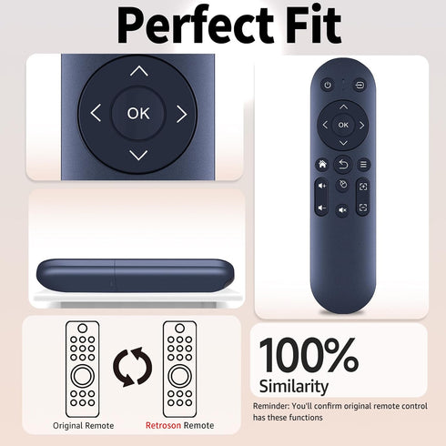 RETROSUN X3 Replacement Remote Control for Aubor Mentech Mini Projector