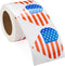 250 American Flag Heart Stickers, Patriotic Decals for Events, Celebrations, and Decorations