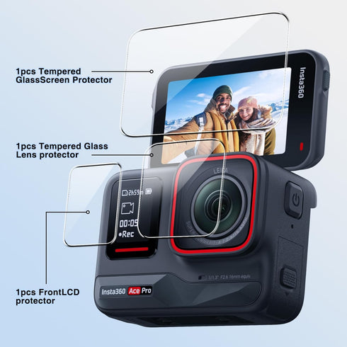 Waterproof Housing Case for Insta 360 Ace Pro, Dive Case with Harden Glass & Aluminum Alloy Frame, 60m