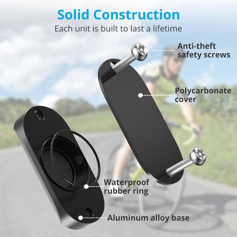 Bike Mount for AirTag - Waterproof Aluminum Alloy Holder for Bicycle Bottle Cage, Anti-Theft GPS Tracker