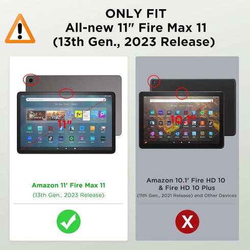 MoKo Slim Folding Stand Case for Amazon Kindle Fire Max 11 (13th Generation, 2023 Release) 11" with Auto Wake/Sleep,