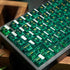 Transparent Green Keycaps, Backlit Clear Crystal Keycap, 156 Keys PBT Cherry Profile Custom Keyboard Keycap Set for 60%