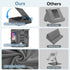 AEWOTING Tablet Pillow Stand for Lap, Bed and Desk, Foldable Soft iPad Holder with Snack Bowl