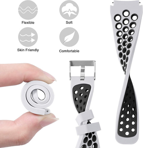 Lerobo 22mm Soft Silicone Watch Band for Samsung Galaxy Watch 46mm, Galaxy Watch 3 45mm, Gear S3 Classic/Frontier