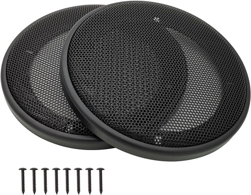 4" Speaker Grill Covers, Car Speaker Subwoofer Guard Protector, ABS Plastic Frame with Metal Mesh, Black - 2Pcs