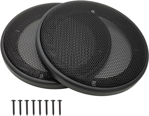 4" Speaker Grill Covers, Car Speaker Subwoofer Guard Protector, ABS Plastic Frame with Metal Mesh, Black - 2Pcs