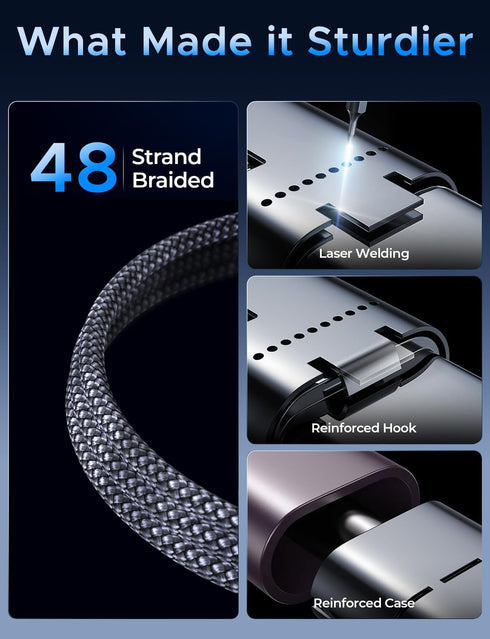 Upgraded 3 in 2 USB C Cable for Apple Watch and iPhone Charger, Compatible with iWatch Ultra/SE/9/8/7/6/5
