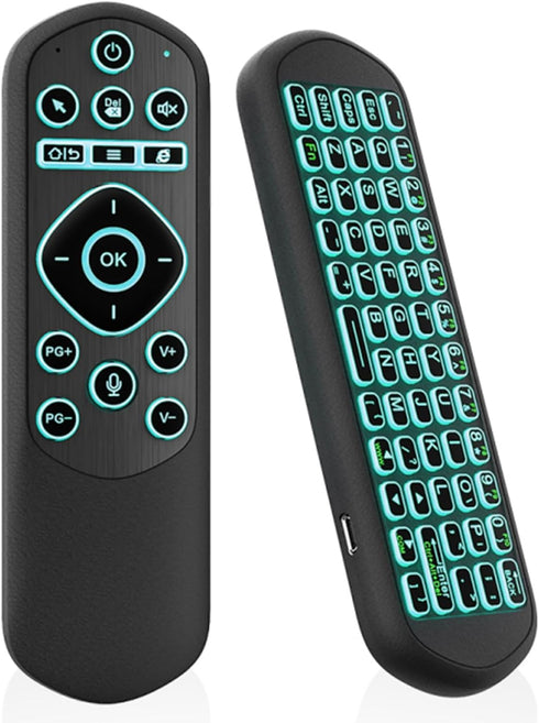 iPazzPort Backlit Remote Control with Keyboard for TV Box, 2.4G Air Mouse Remote