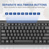 Rii RK907 Ultra-Slim Compact USB Wired Keyboard for Mac and PC, Windows 10/8/7/Vista/XP, Black