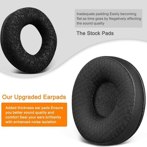 SOULWIT 60mm Ear Pads Replacement for Plantronics HW510/HW520, Poly Blackwire C210/C220/C310/C320, Durable Mesh Fabric