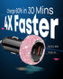Bling USB C Car Charger, 48W PD + QC Dual Port Fast Charging Adapter with 3.2FT USB Type-C Cable (Pink)