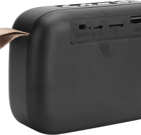Bluetooth Wireless Stereo Subwoofer, Portable USB Mini Music Player with FM Radio, Hands-Free Calls (Black)