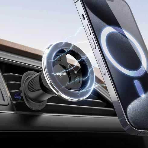 Magnetic Phone Holder for Car, for Magsafe Car Mount with Stable Air Vent Hook Clip, Strong Magnet for iPhone