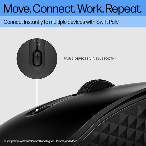 HP Wireless Bluetooth Mouse, 4200 DPI, Customizable Buttons, Ergonomic Design, 24-Month Battery Life