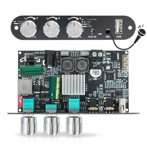 ZK-1001U PRO with Mic Input 100W Blue-Tooth Mono Amplifier Board, Echo &
