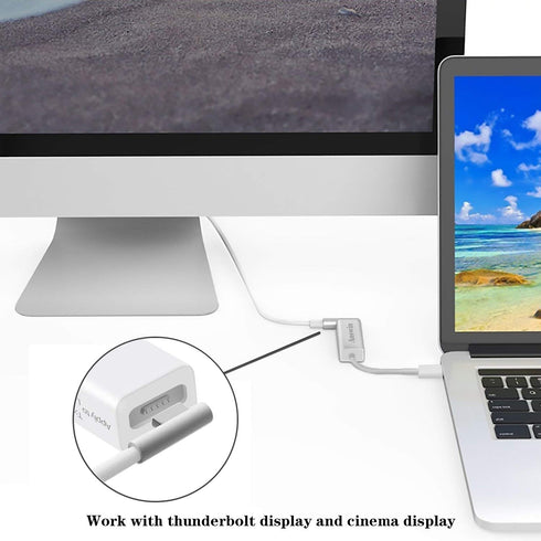 Mag-Safe to USB C Adapter, 3-in-1 Mag-Safe 1 & 2 Adapter for iPhone 15 Series, M1/M2 MacBook
