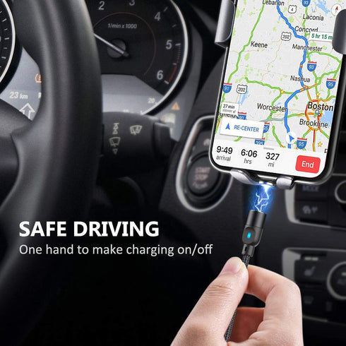 A.S Magnetic Charging Cable, Magnetic Type C Fast Charging Data Sync Cable for Micro USB, USB C, i-Product Smartphones