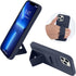 LAUDTEC Silicone Kickstand Case for iPhone 13 Pro, Vertical and Horizontal Stand with Hand Strap (Blue)