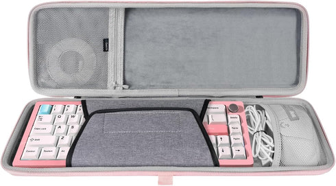 Geekria 65% Keyboard and Mouse Combo Case, Hard Shell Travel Bag for 68 Keys Compact Keyboard, Compatible with YUNZII