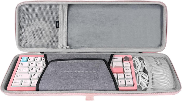 Geekria 65% Keyboard and Mouse Combo Case, Hard Shell Travel Bag for 68 Keys Compact Keyboard, Compatible with YUNZII