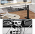 Mzmaxy 25'' Cable Management, Cable Management Under Desk No Drill, Metal Cord Organizer with Clamp for Standing Desk