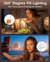 ATDIAG 360 3 Dimmable 1000mAh, 17-12 Magnetic Selfie Light for Video Calls, Foldable Ring Light with Colors