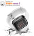 Tobfit 2 Pack Screen Protector Case for Fitbit Versa 2, Soft Plated TPU Full Around Sensitive Touch Protective Cover,