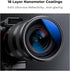 K&F Concept 55mm Circular Polarizer Filter with Lens Cap Cleaning Cloth, Ultra Slim Optical Glass for Camera Lens