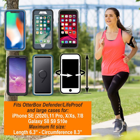 Tune Belt AB89 Running Armband Phone Holder for iPhone 11 Pro, SE 2022/2020, X/XS - Water Resistant