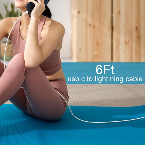 AISNI Fast Charger for iPhone 13 14, 2 Pack 20W PD USB C Wall Charger with 6FT USB C Cable