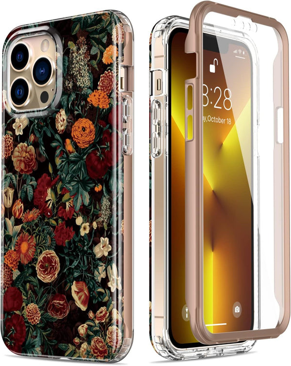 Esdot for iPhone 13 Pro Max Case with Built-in Screen Protector, Military Grade Cover with Fashion Designs for Women