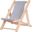 Hanpo 6.7 inches Mini Wood Beach Chair Phone Stand, Cute Fabric Foldable Cell Phone Holder for Desk, Novelty Phone Dock