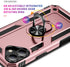 Ymyhyuxi 11 360 Heavy Duty Protective Case for iPhone with Rotatable Metal Ring Kickstand, Shockproof Rugged Armor