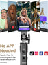 USKEYVISION 360Rotation,Selfie Spike,68 Recording,Vlogging(R01) Auto Face Tracking Tripod for iPhone Stick for Android
