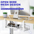 Under Desk Cable Management Tray, 15.7'' White Steel Organizer, No Drill Wire Management Rack, 1 Pack