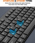 Wireless Keyboard and Mouse Combo, EDJO Silent Full Size USB Keyboard with Long Battery Life for Computer, Laptop, PC