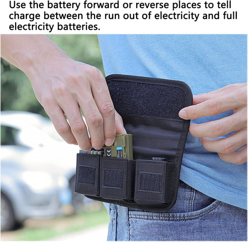 King Ma Small DSLR Camera Battery Bag Pouch Holder Case for AA Battery and LP-E6/LP-E17