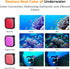 K&F Concept Waterproof Case with Dive Filters for GoPro Hero 12/11/10/9 Black, Protective Underwater Dive Housing