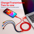 Multi Charging Cable 3.5A, 2Pack 6Ft 4 in 1 Fast Charger Cable Adapter with IP/Type C/Micro USB Ports