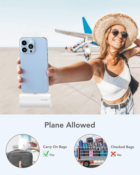 Charmast Small Portable Charger, 5000mAh, Ultra-Compact 20W PD Fast Charging Power Bank, Compatible with iPhone 14/14