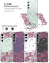 Floral Clear Case for Galaxy S23 FE, Pretty Flower Design Slim Soft Transparent TPU Protective Bumper Case for Women