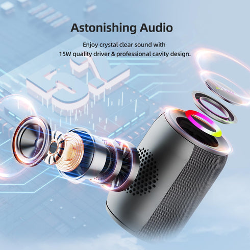 ZEALOT Bluetooth Speaker - S32pro (15W New Version) Portable Wireless Speaker, Loud Stereo Sound, Dual Pairing,