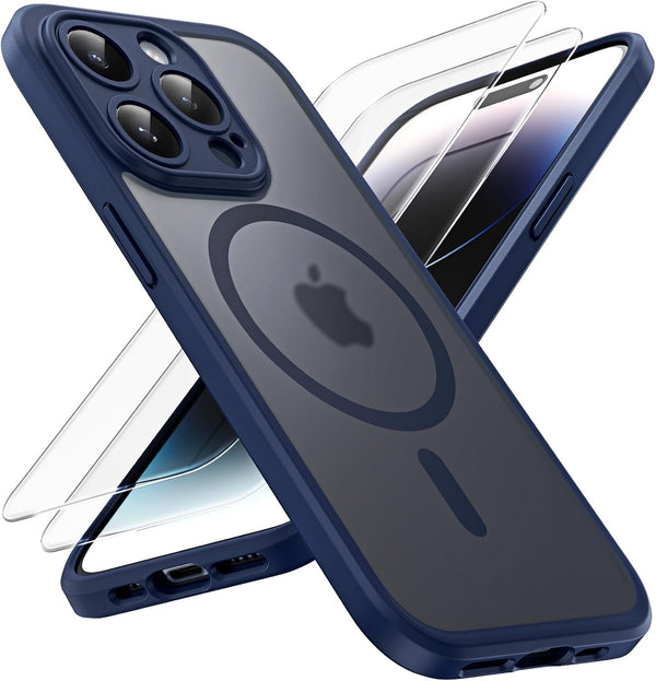 TOCOL 3 in 1 Magnetic Case for iPhone 14 Pro Max, Blue