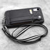 TOOVREN iPhone XR Wallet Case with Strap, Protective Cover with Stand, Adjustable Detachable Lanyard, Black